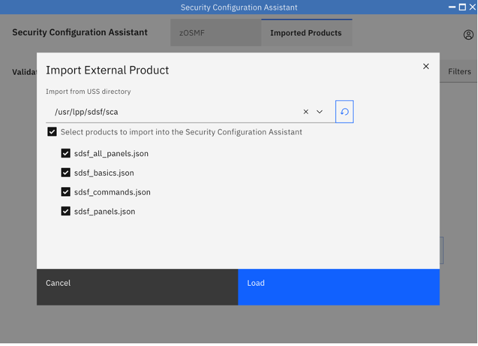 How does z/OSMF SCA help SDSF simplify security configurations