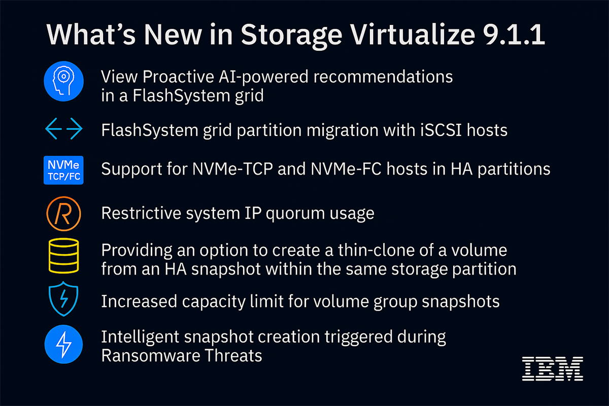 IBM Storage Virtualize 9.1.1: Release Highlights