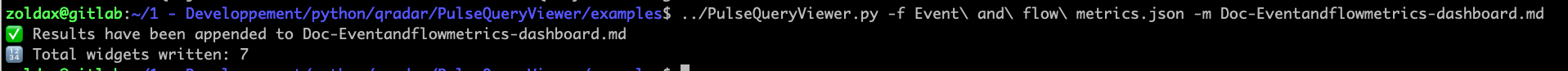 PulseQueryViewer markdown option