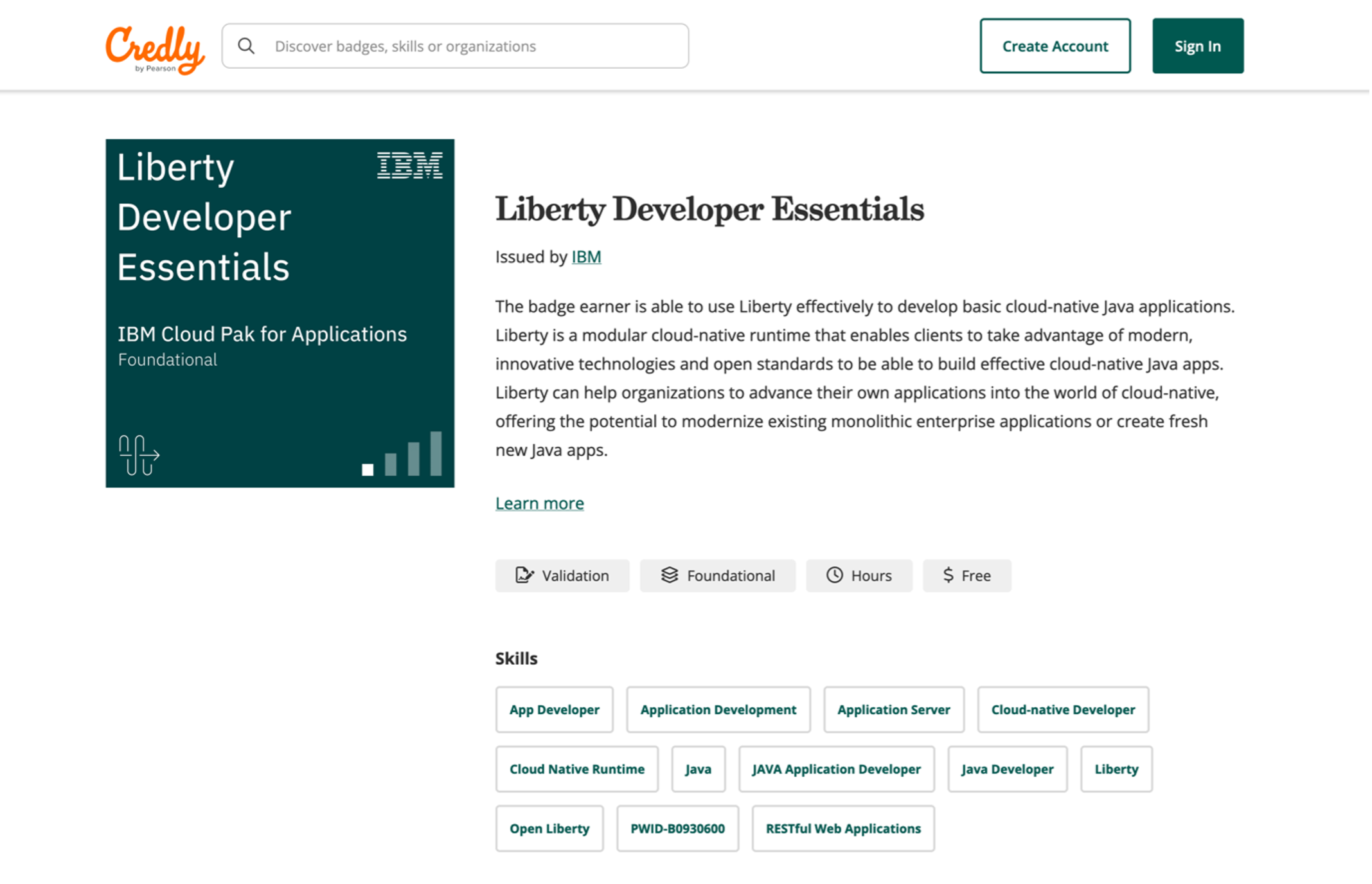 New, free Liberty Badge - Liberty Developer Essentials | WebSphere ...