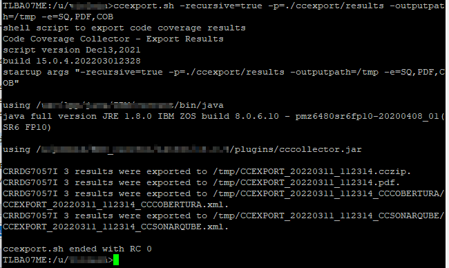 ccexport.sh example