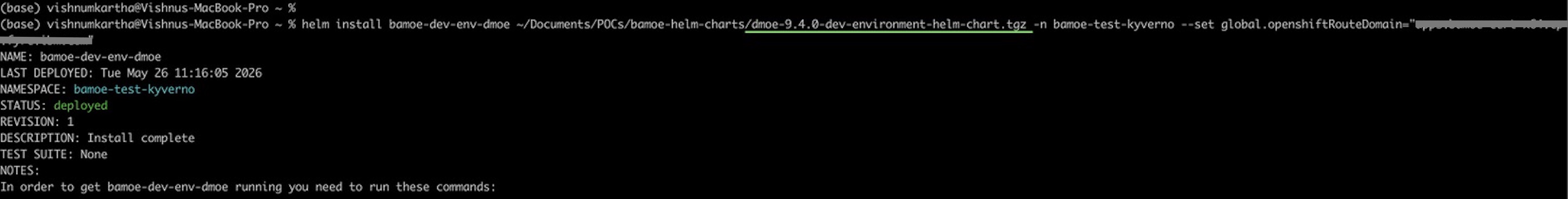 Successful Deployment with Annotations