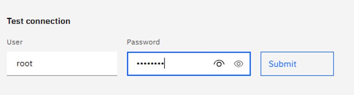 接続テストの送信