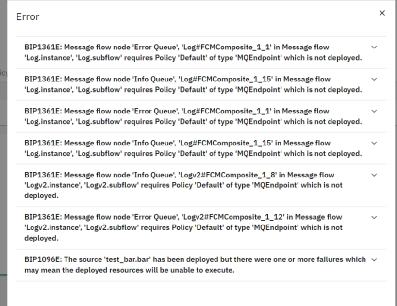 error from bar files