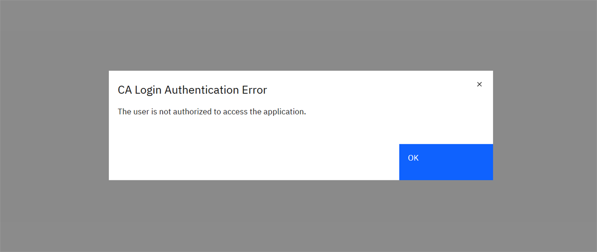 Prompt Error Message stating 