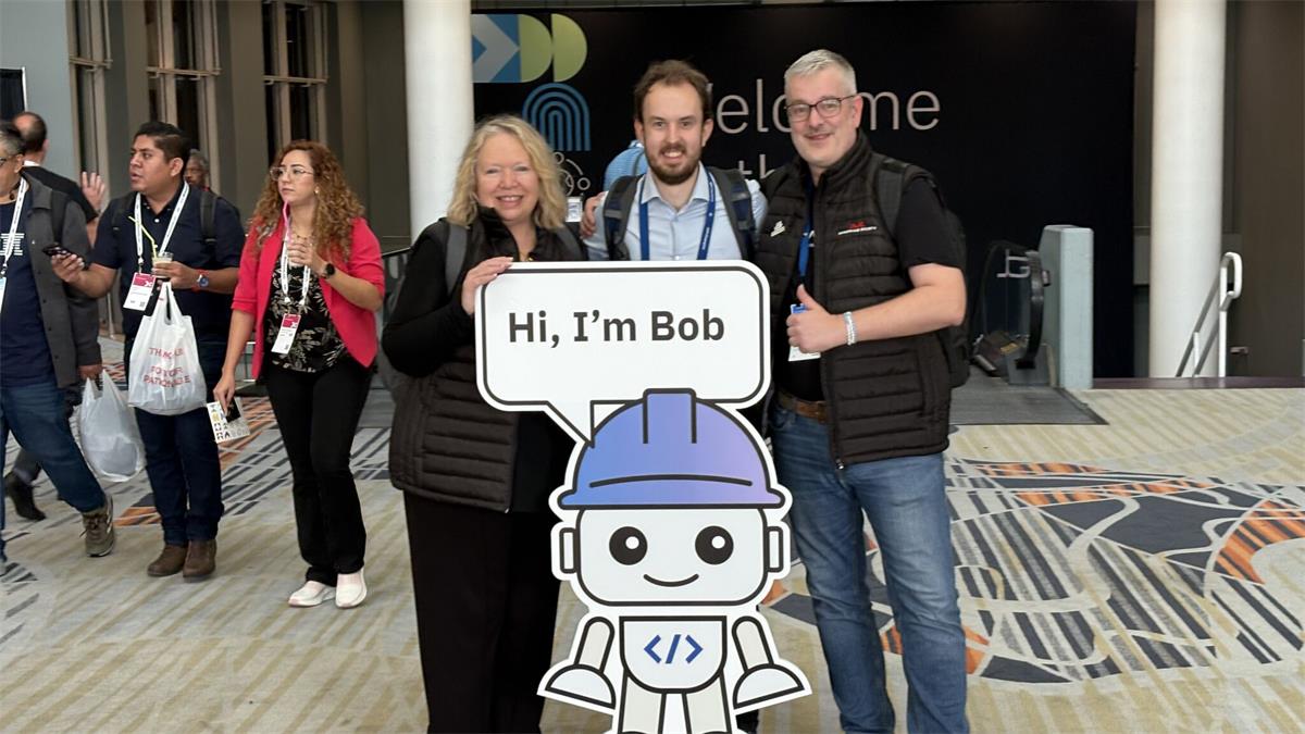 Mainframe Society members posing with Bob