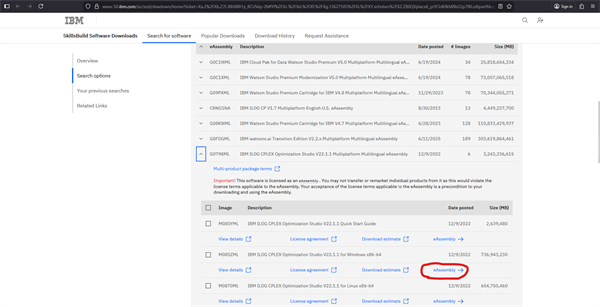 Unable to download CPLEX Optimization Studio with academic license ...