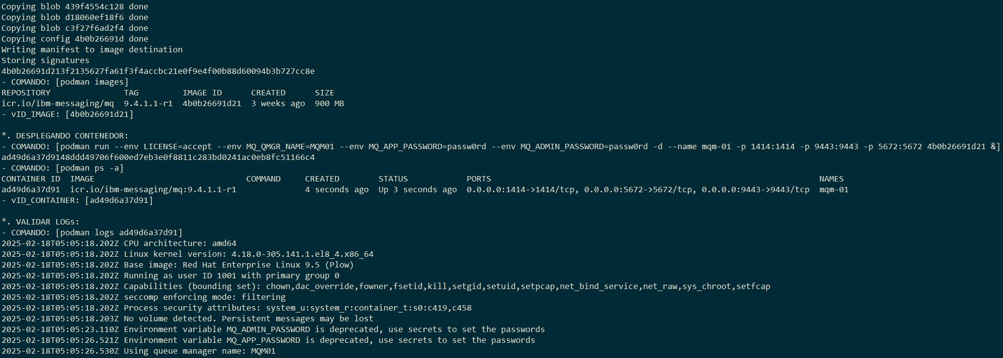 DEPLOY 'IBM MQ' IN POSTMAN (SCRIPT: .sh)