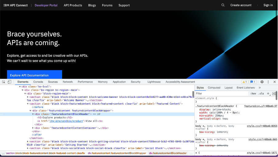 How to configure UI debug settings on the API Connect Developer Portal