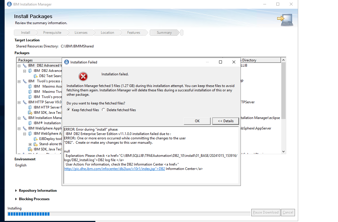 db2 error