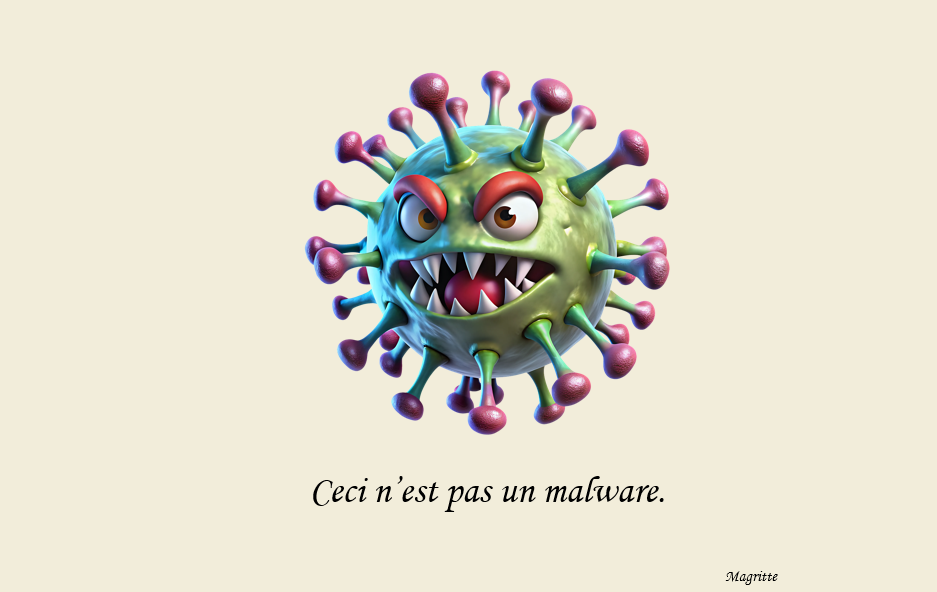 A cartoon of a virus with a face and textAI-generated content may be incorrect.
