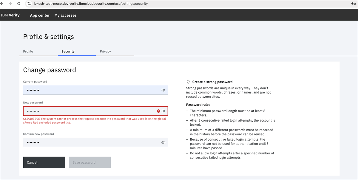 Password Enforcement Example Detect and Defend Weak Passwords with IBM Verify