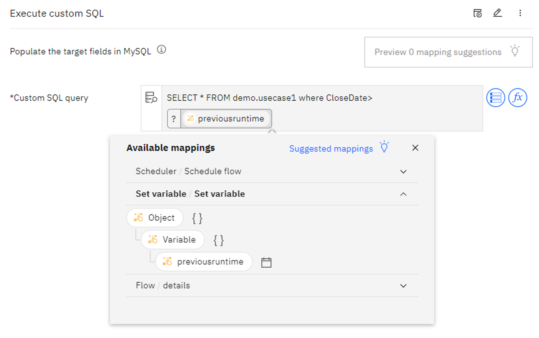 Custom SQL query