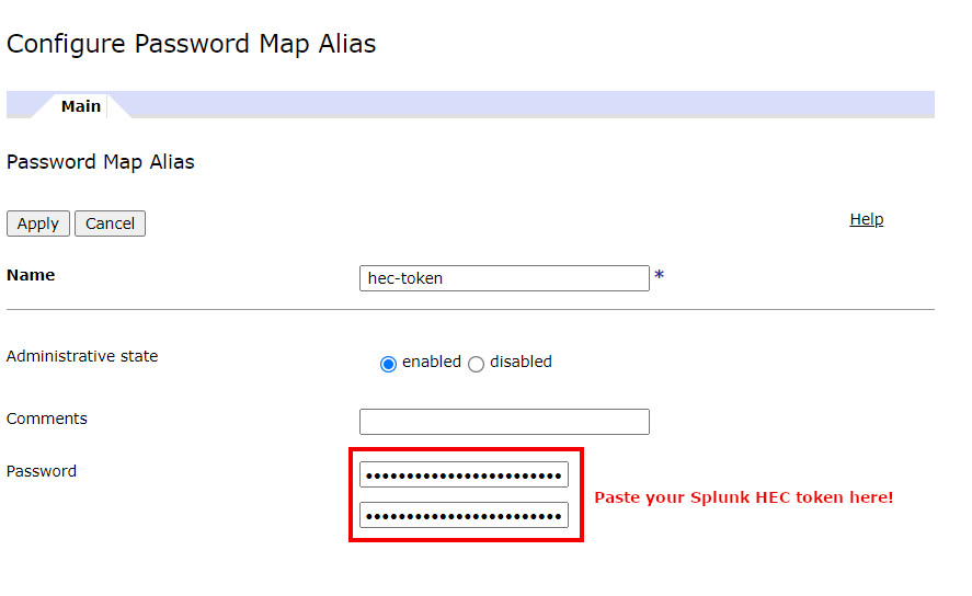 Create a password alias