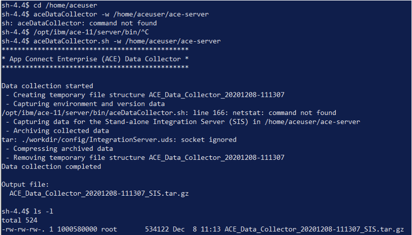 Diagnostic data collection for an Integration Server running in IBM ...