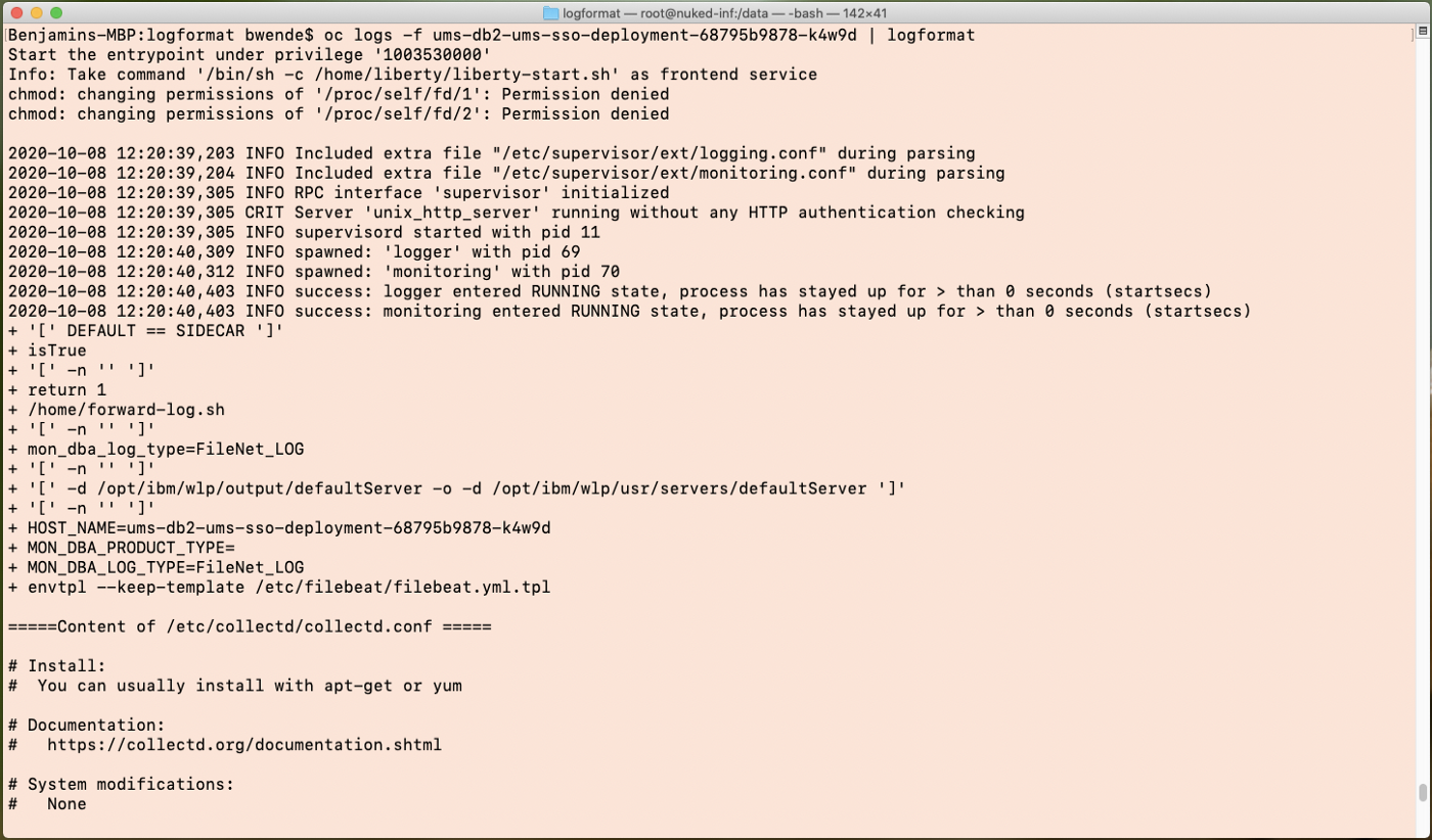 Log Format Usage