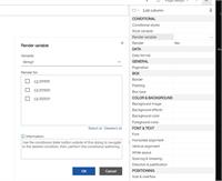 Example of using a string variable to render vs boolean