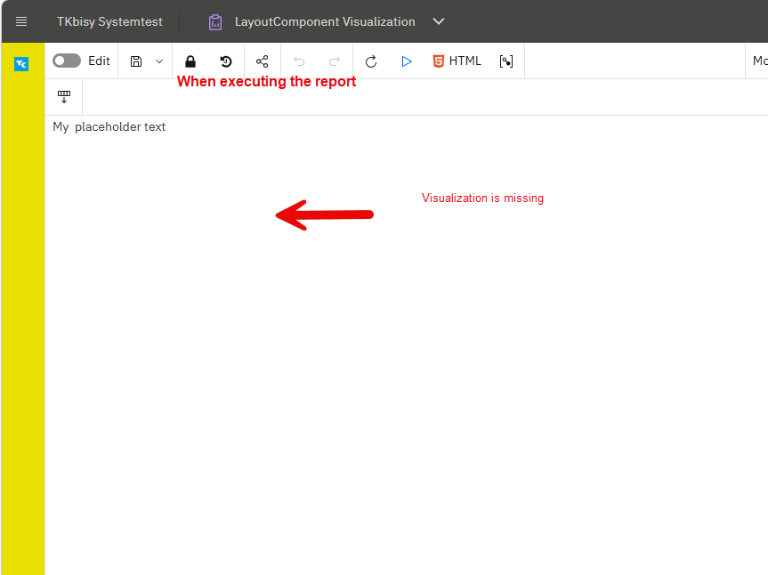 Executing the report goes wrong