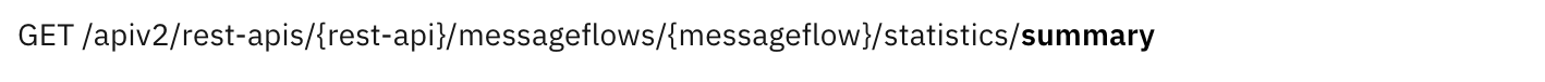 REST API Message Flow Statistics