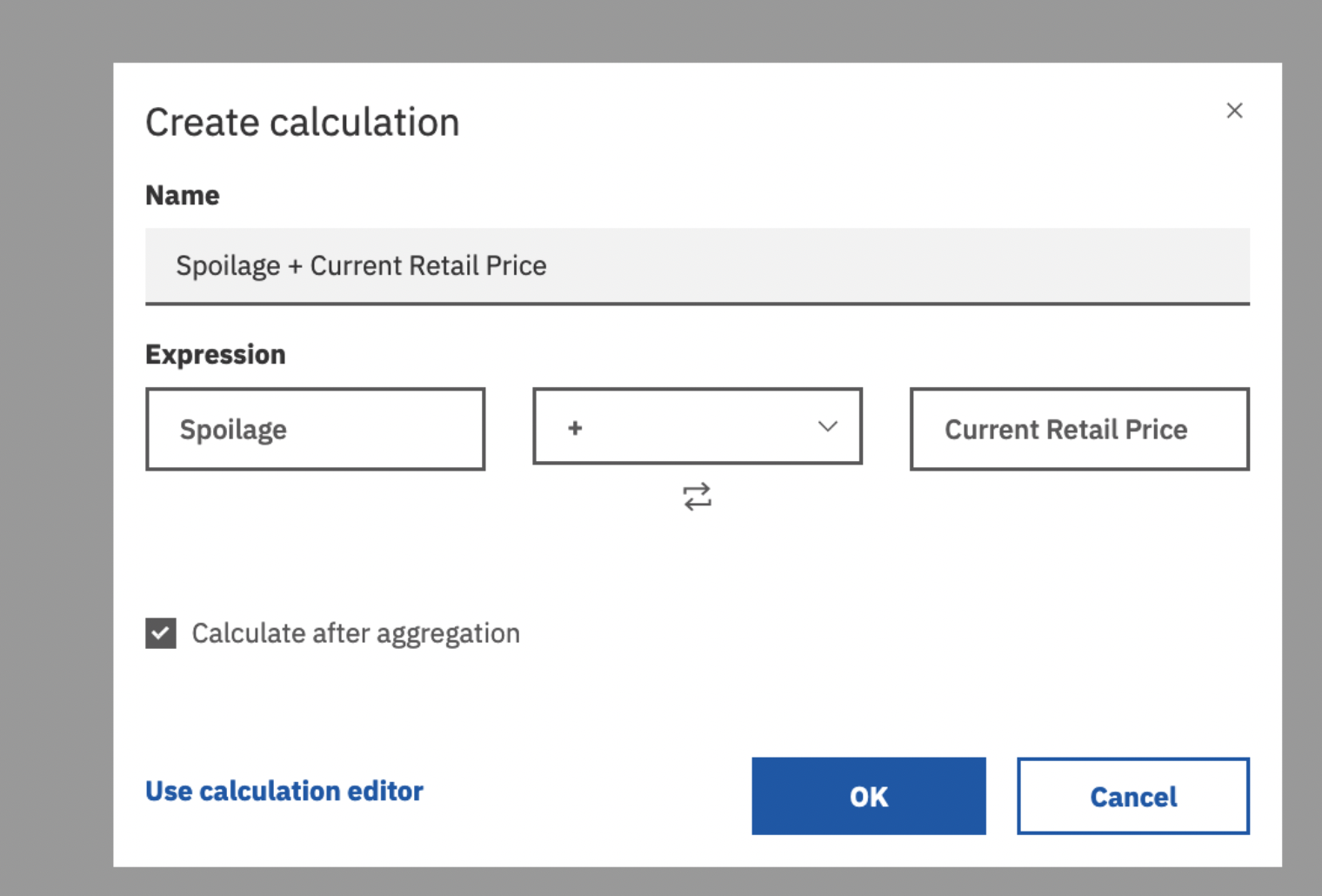 Calculation Editor