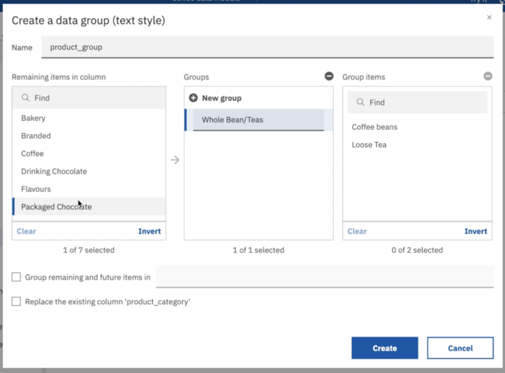 Create a Data Group