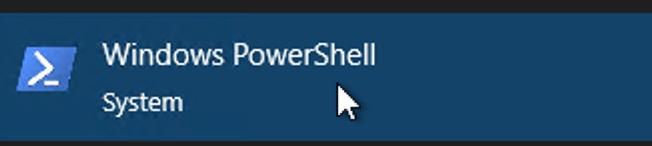 PowerShell を開く
