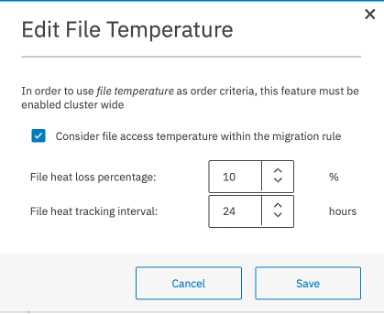 Heat options window