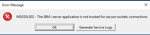 1.1.94 connection issues | IBM i Global