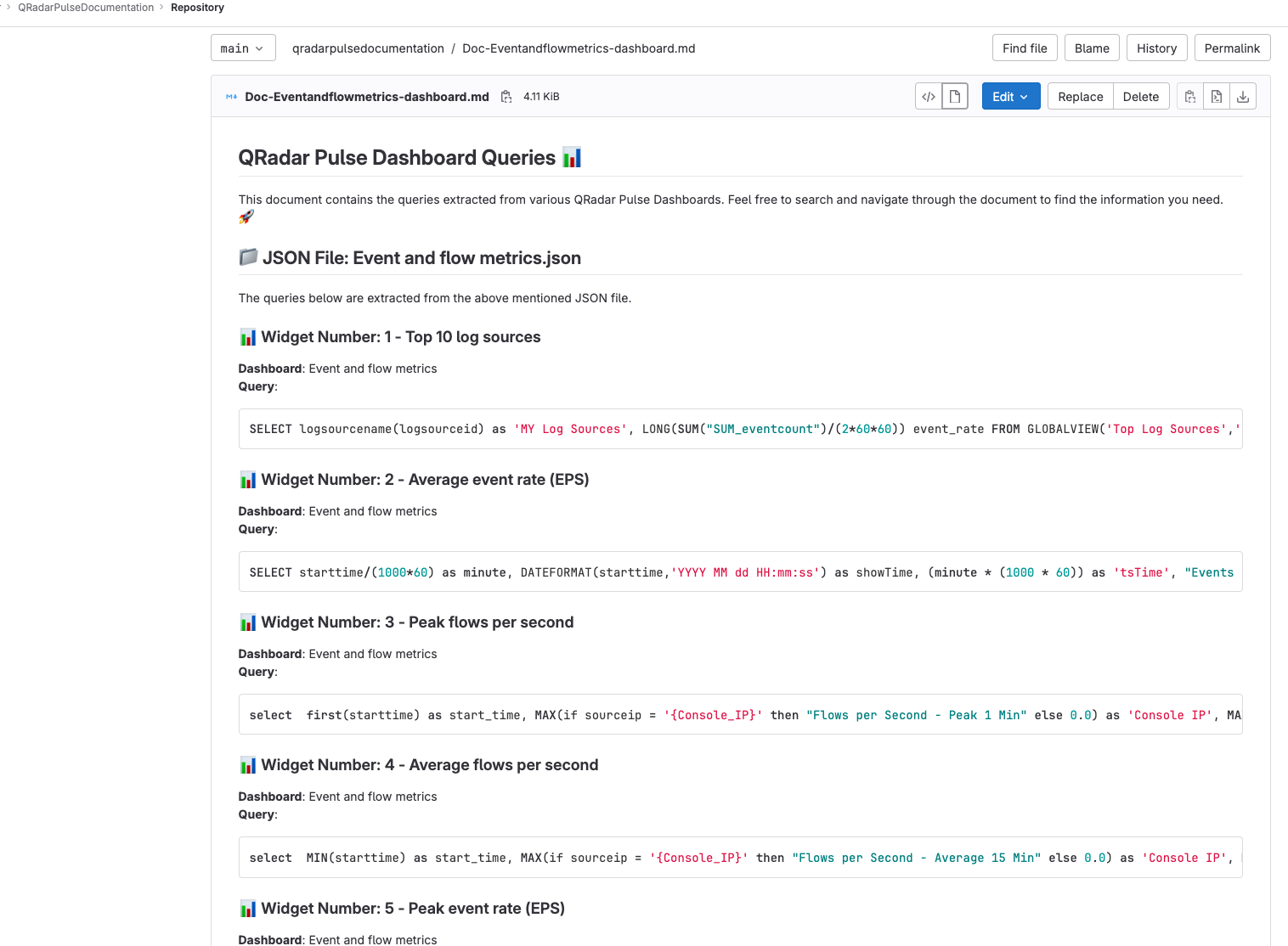 PulseQueryViewer markdown option output on gitlab