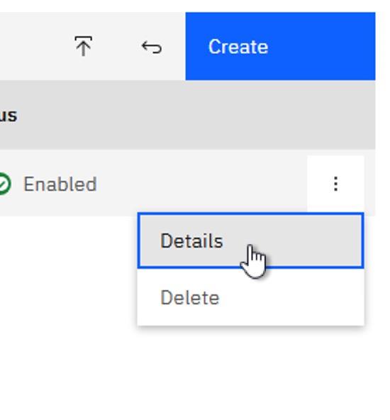 エンドポイントの詳細を開く