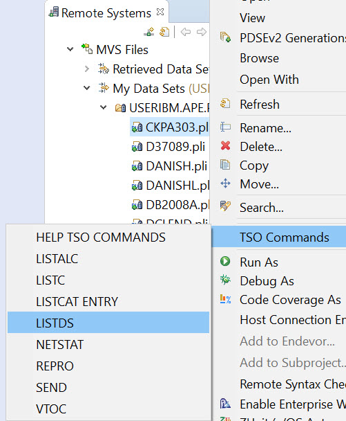 Menu Manager screenshot from IDz on Eclipse