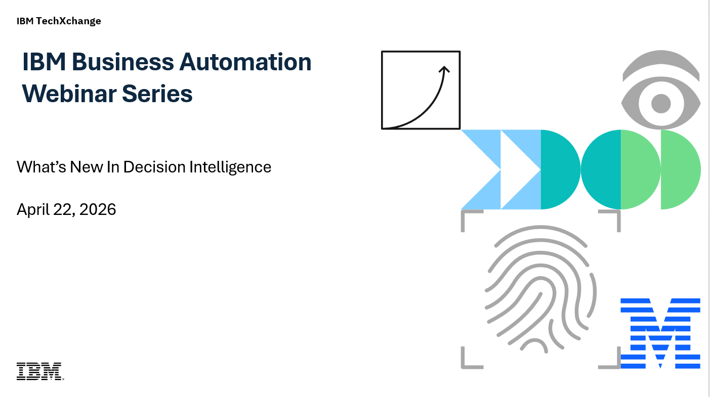 Ibm Intelligent Manager Decision Management & Intelligence (ODM, DI) - IBM Community