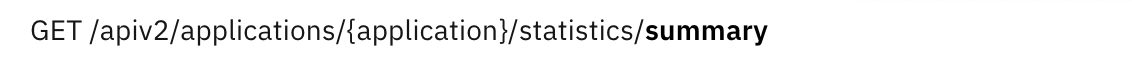 Application-level statistics
