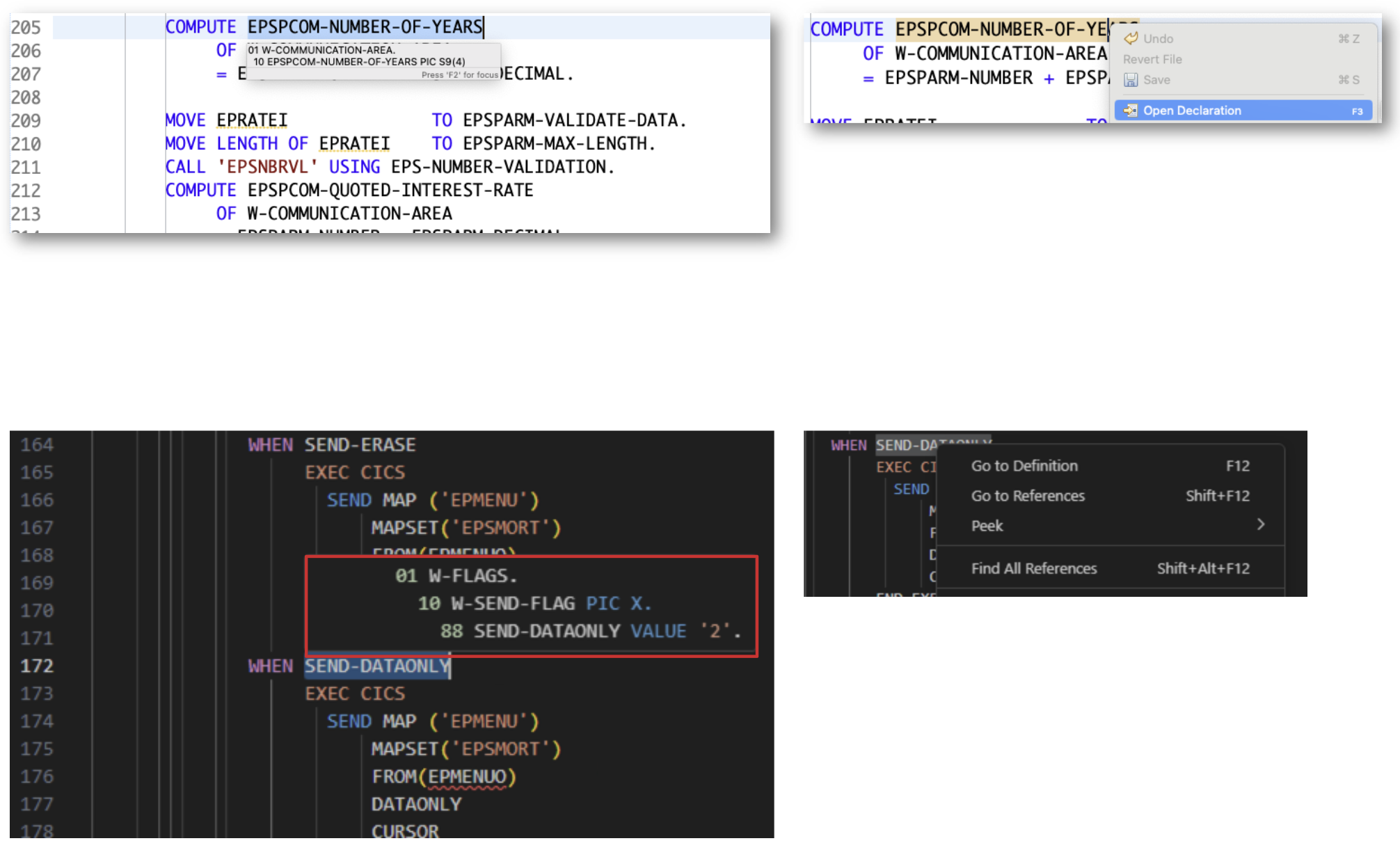Declaration Navigation