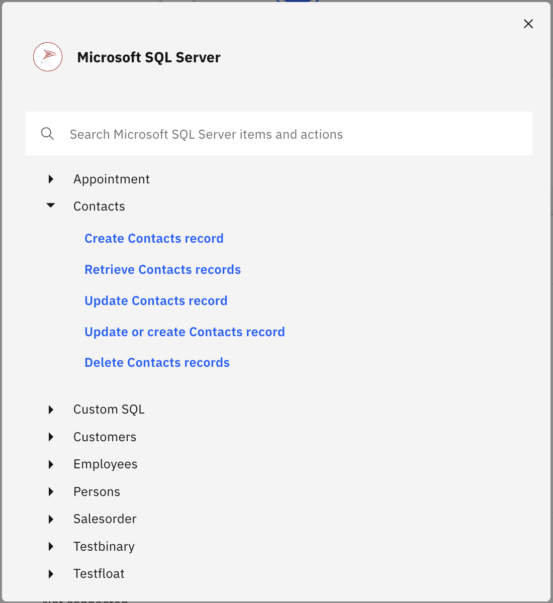 Using IBM® App Connect to interact with Microsoft SQL Server