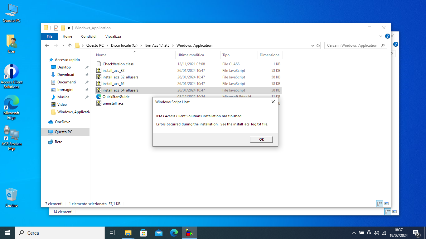 Ibm Error Error during installation | IBM i Global