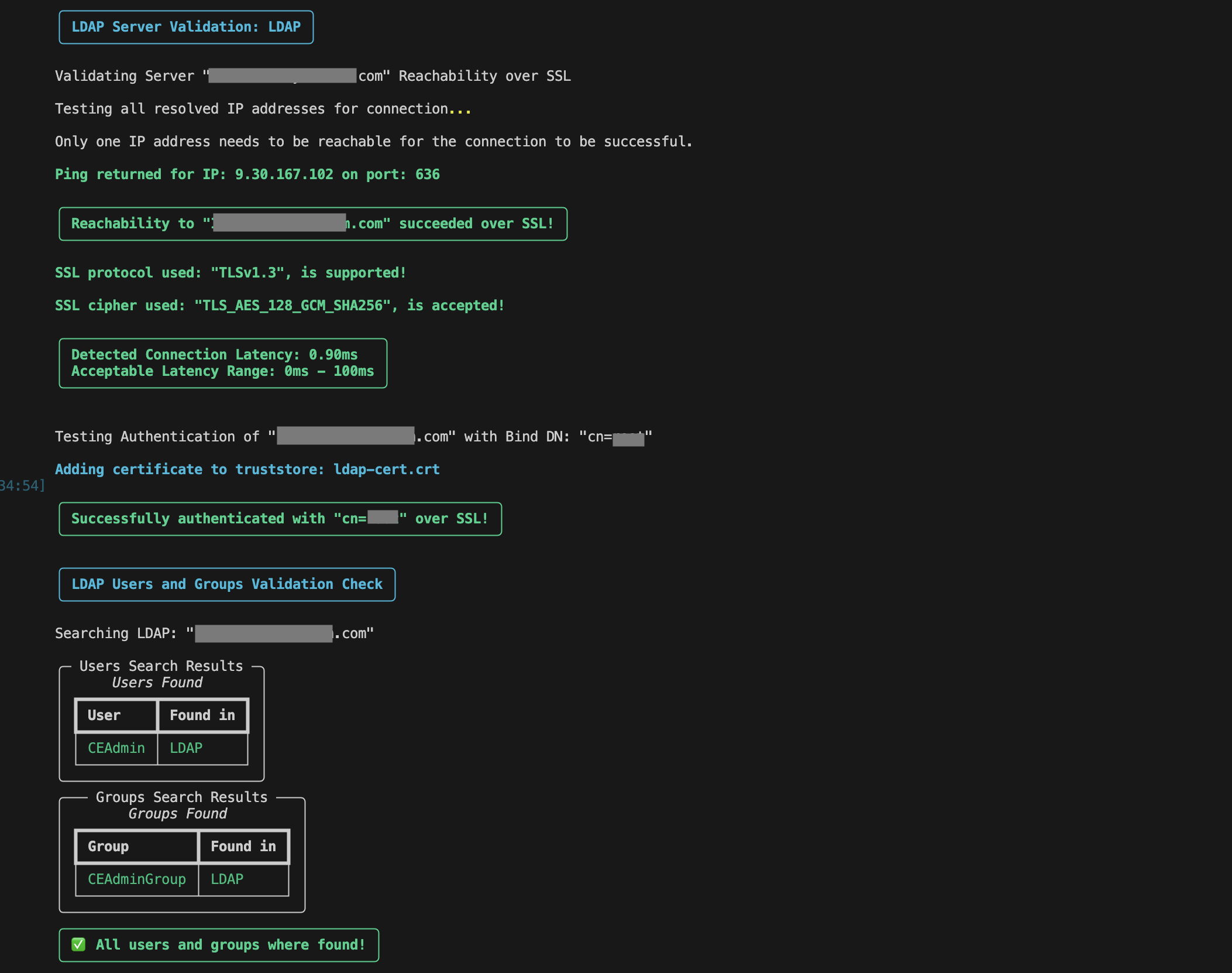 ldap validation