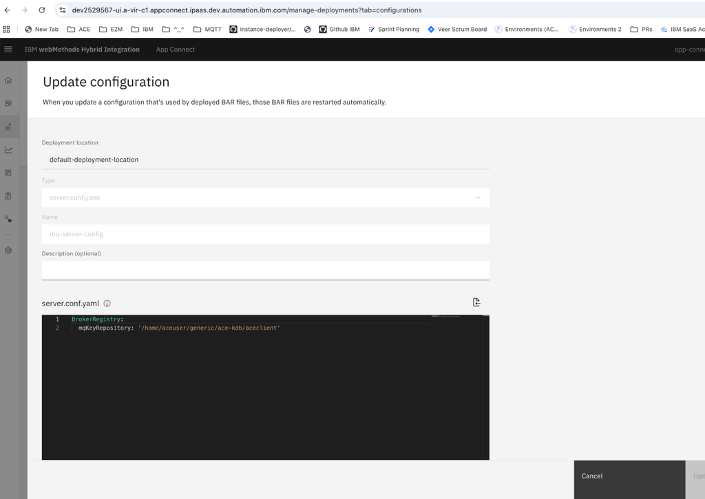 Create a server config configuration