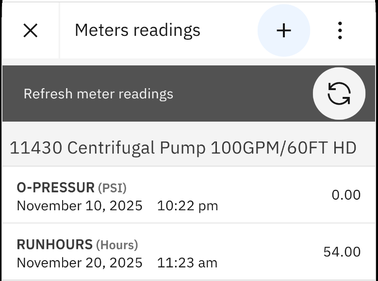 Refresh reading button