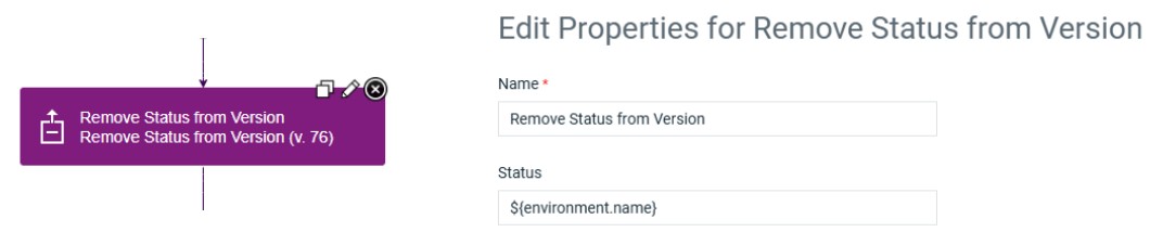 Figure-5: Add 'Remove version status' step in the uninstall component-process 