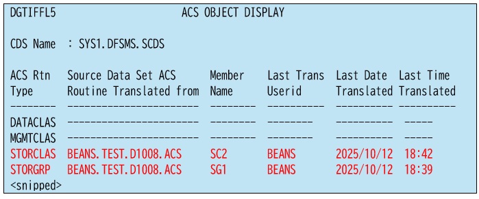 #173【z/OS 3.2変更点】 DFSMS SMS ACSルーチンの「ソース・コード」をSCDS/ACDSに自動保管