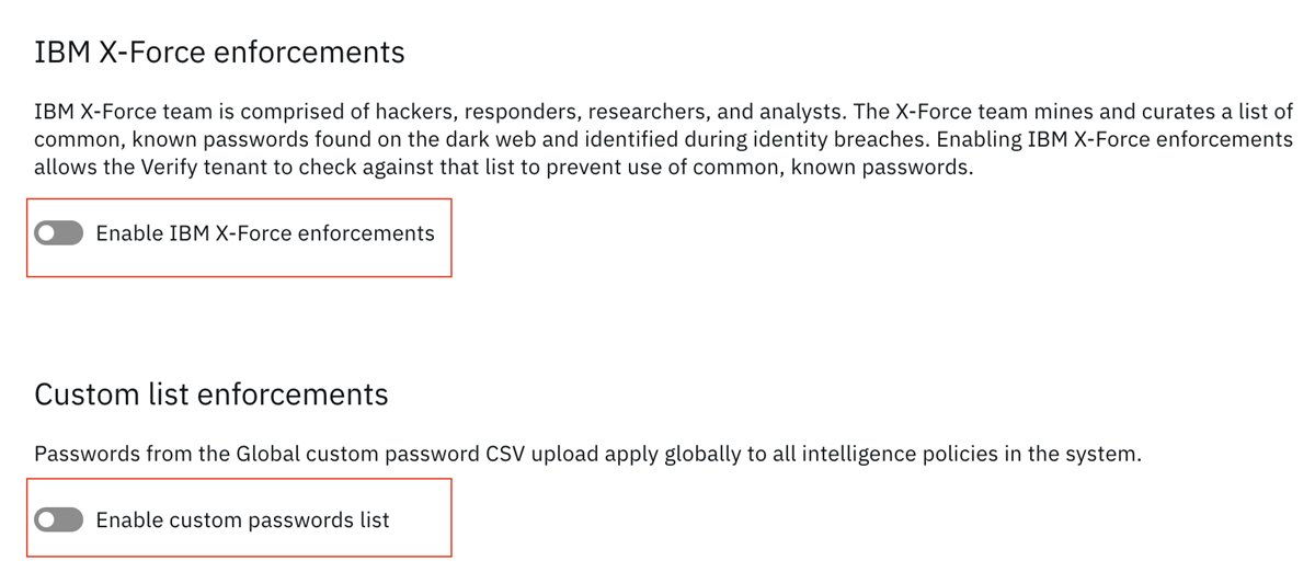 Password Enforcement Example Detect and Defend Weak Passwords with IBM Verify
