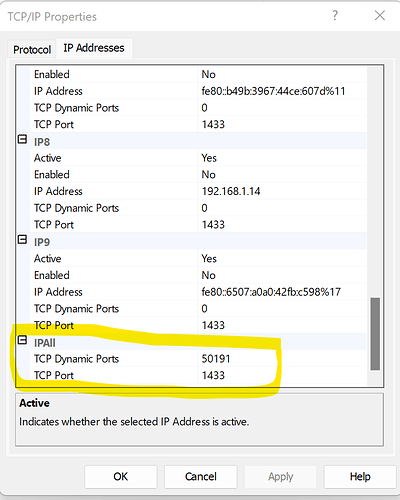 Configuration Issue with SQL Server