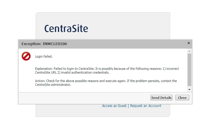 centrasite businessui login error.PNG