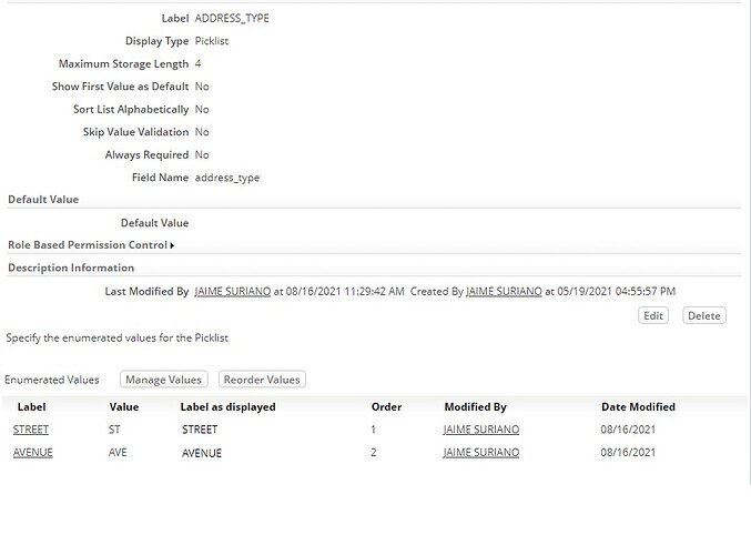 PICK LIST FIELD SET UP WITH MANAGED VALUES
