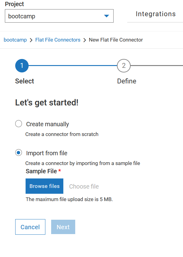 How to create document type from connectors | IBM webMethods Hybrid ...