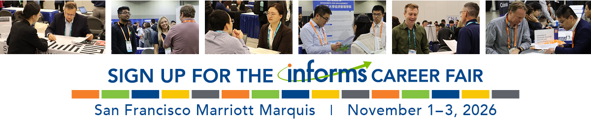 Sign up for INFORMS Career Fair
