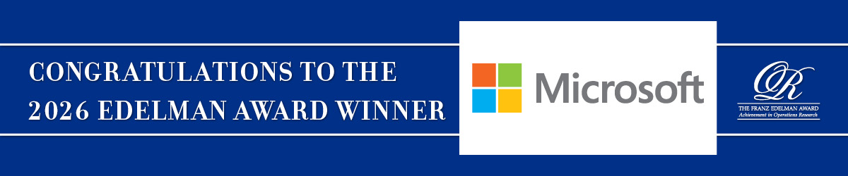 Microsoft Franz Edelman Winner
