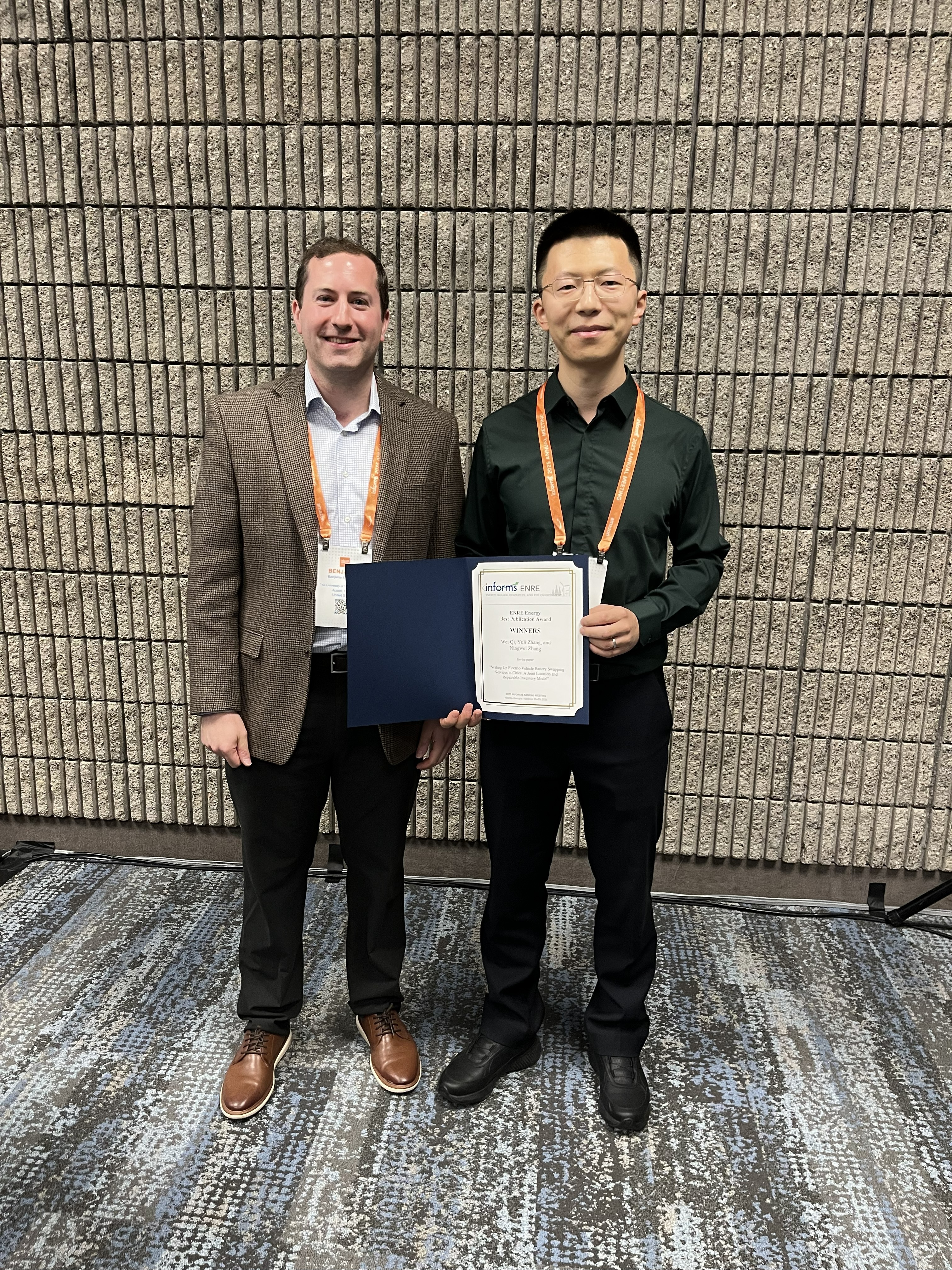 Energy section award recipient