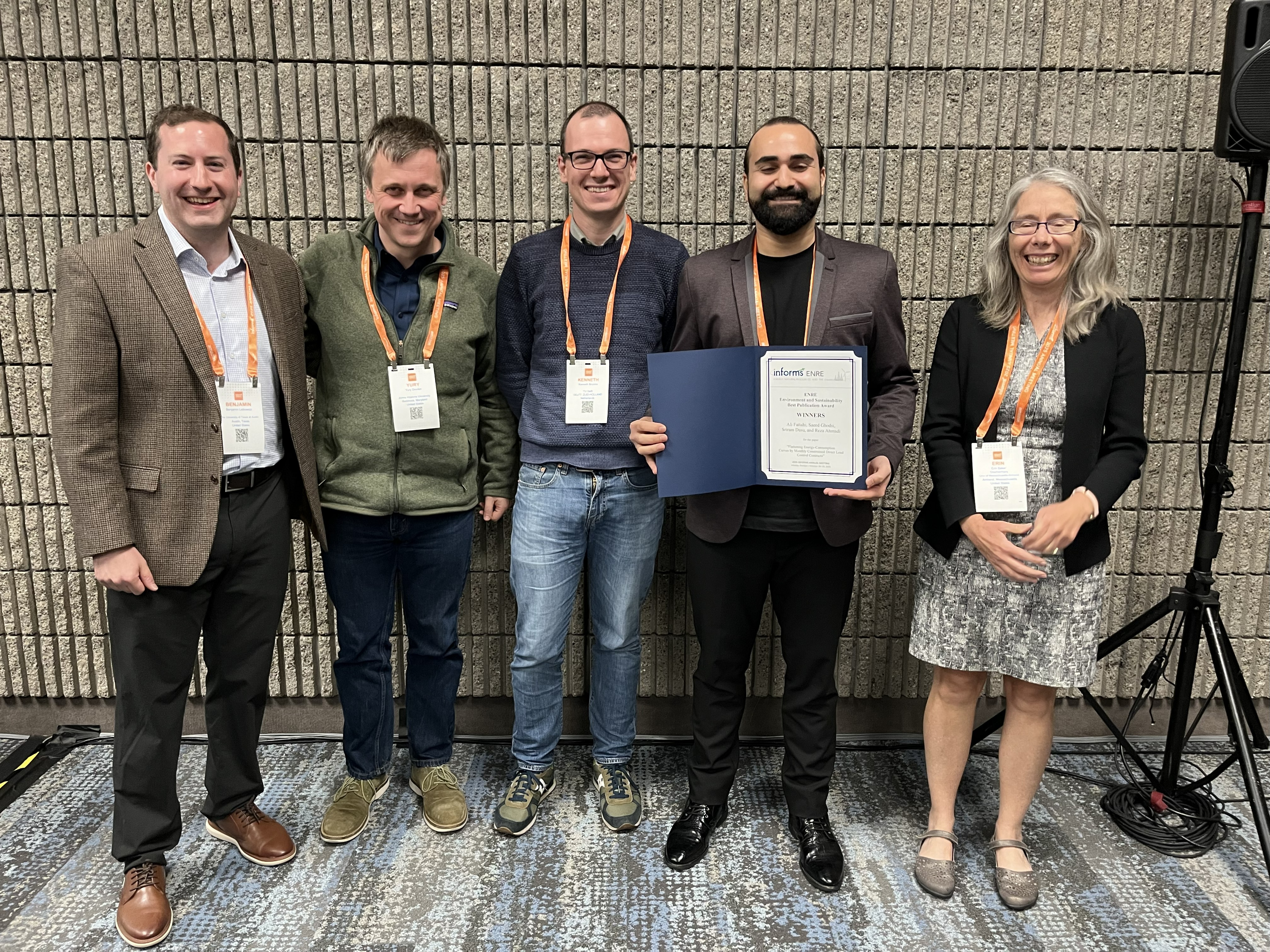 Environment and sustainability section award recipient